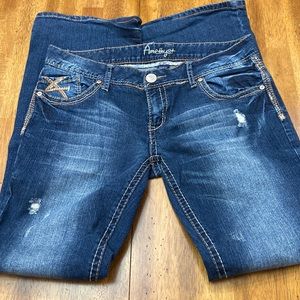 Amethyst Size 11, mid rise, boot cut jeans